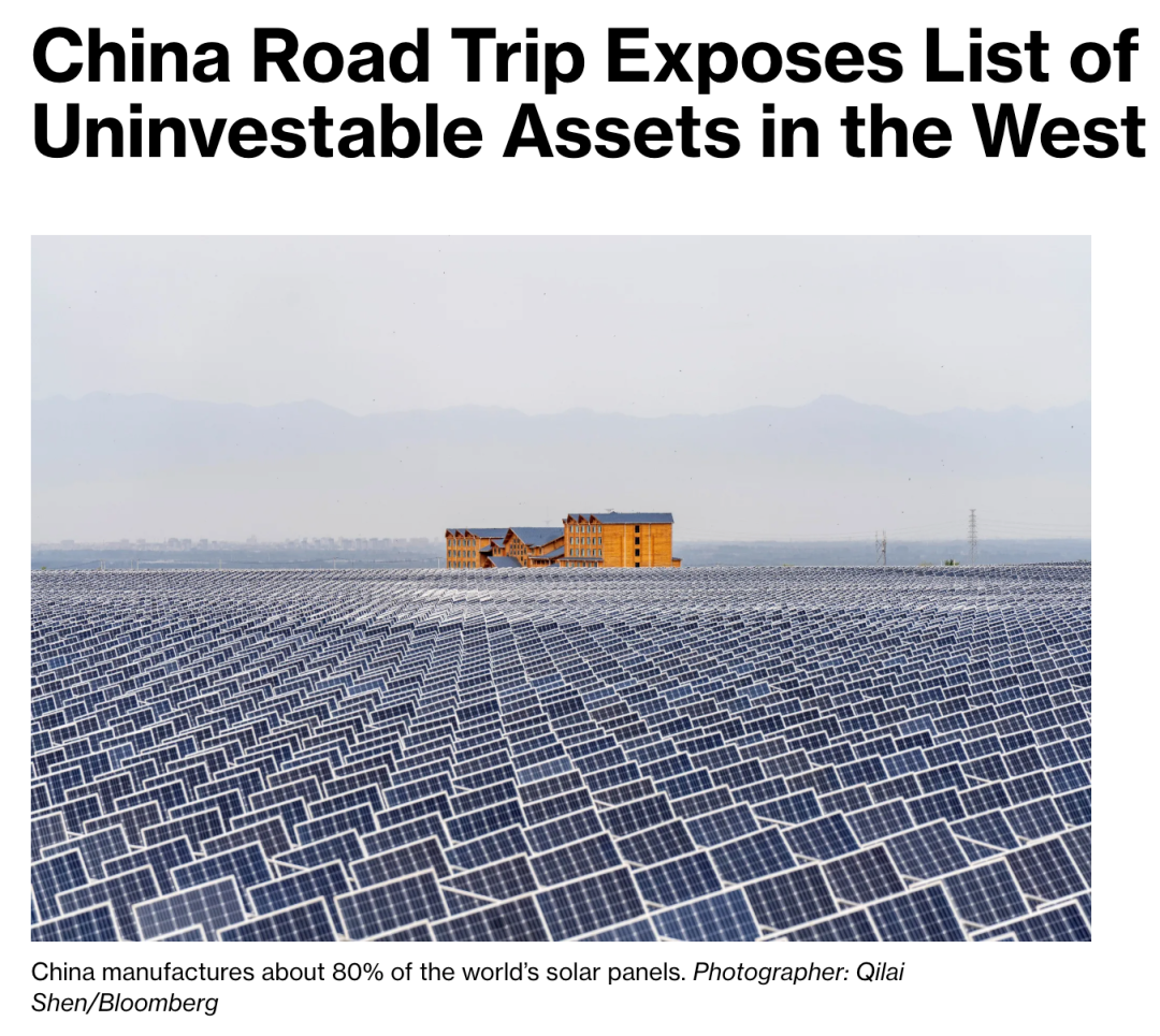 Bloomberg: China Road Trip Exposes List of Uninvestable Assets in the West