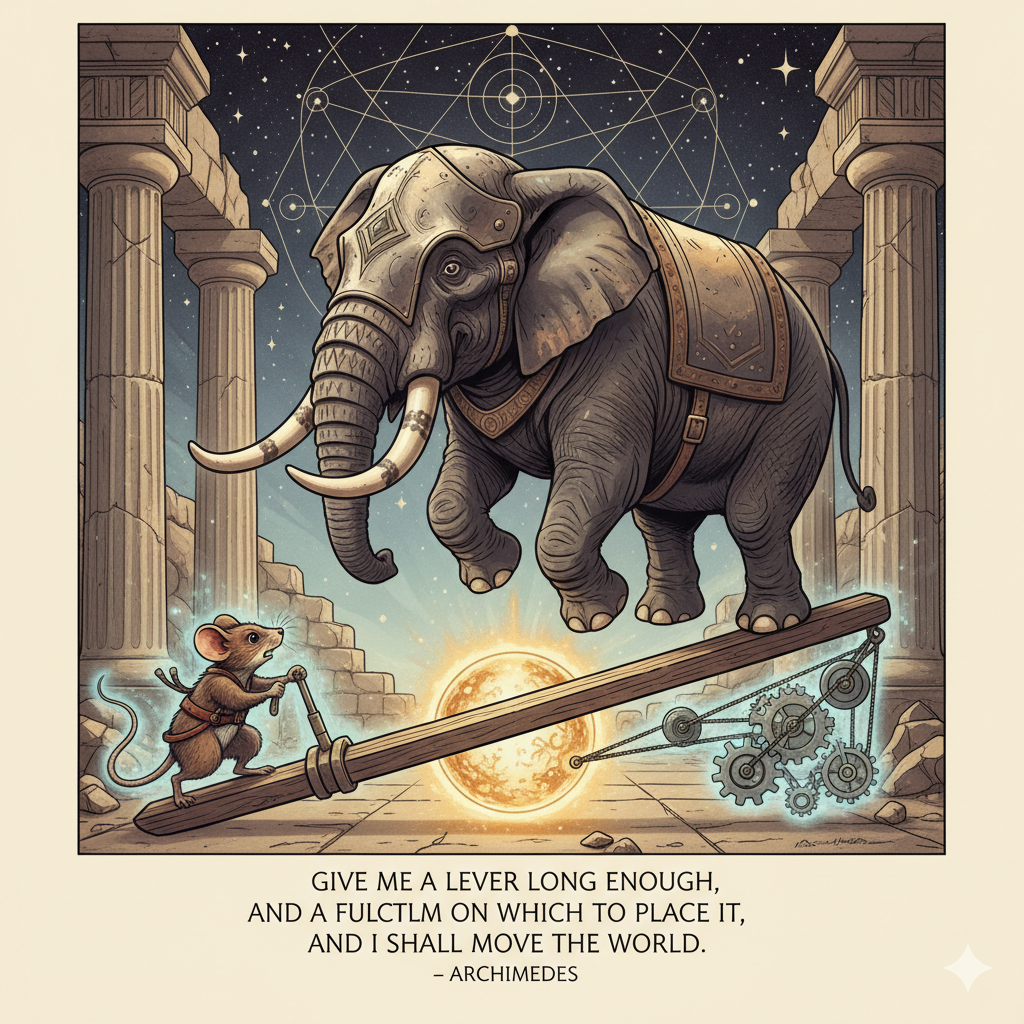 阿基米德杠杆：老鼠撬动大象