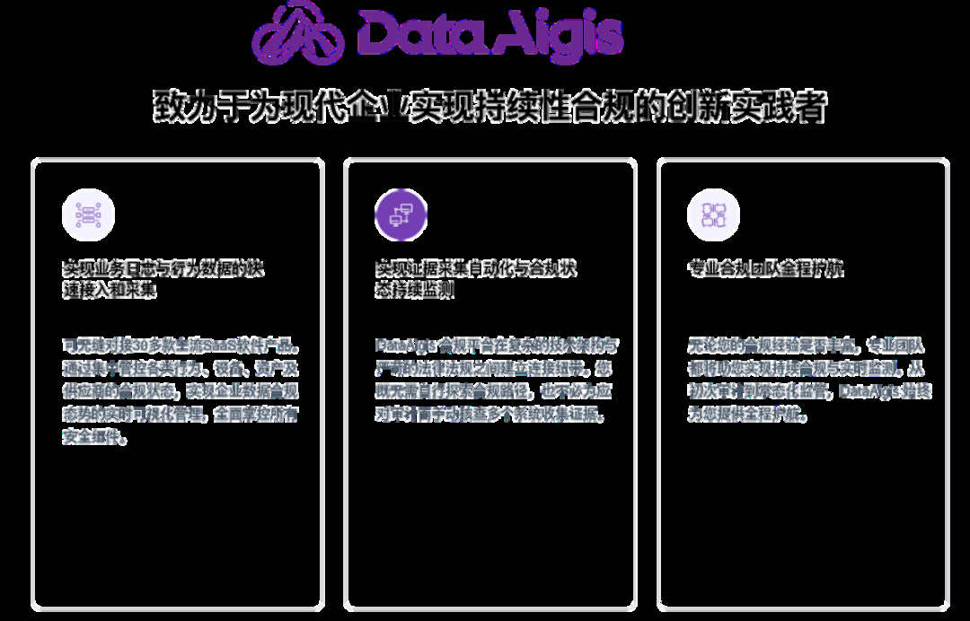 Data Aigis 致力于为现代企业实现持续性合规的创新实践者