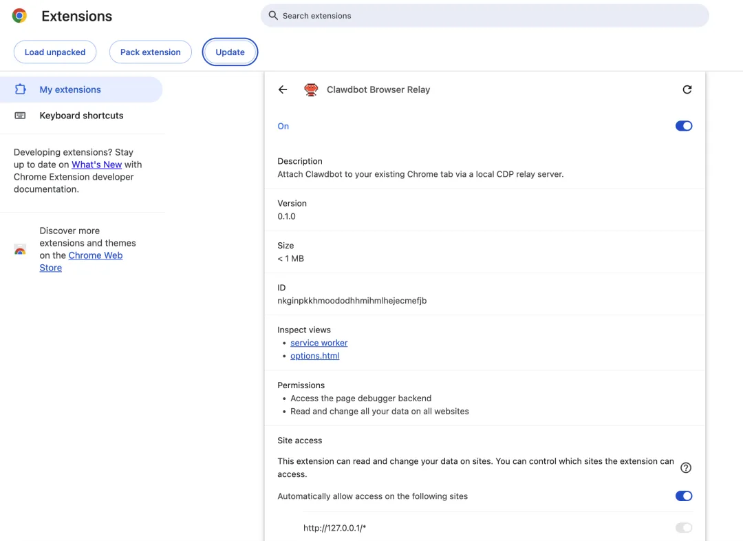 ClawdBot Browser Relay浏览器插件